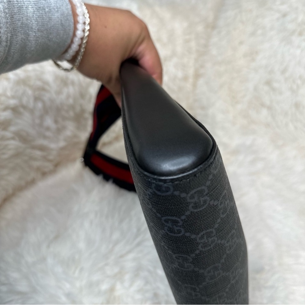 Gucci Messenger Bag Black/Gray Canvas - Picture 12 of 16